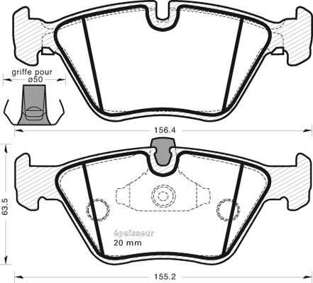 GMC 2167703 - Тормозные колодки, дисковые, комплект autosila-amz.com