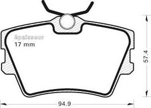 MGA 457 - Тормозные колодки, дисковые, комплект autosila-amz.com