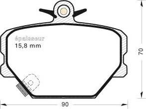 SBS P223344 - Тормозные колодки, дисковые, комплект autosila-amz.com