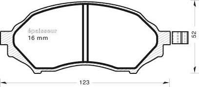 MGA 541 - Тормозные колодки, дисковые, комплект autosila-amz.com