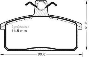 MGA 569 - Тормозные колодки, дисковые, комплект autosila-amz.com