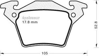 MGA 519 - Тормозные колодки, дисковые, комплект autosila-amz.com