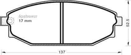 MGA 511 - Тормозные колодки, дисковые, комплект autosila-amz.com