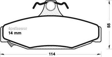 MGA 517 - Тормозные колодки, дисковые, комплект autosila-amz.com