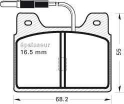 Kawe 80344 - Тормозные колодки, дисковые, комплект autosila-amz.com