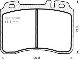 MGA 584 - Тормозные колодки, дисковые, комплект autosila-amz.com