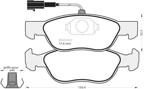 ACDelco AC0581076D - Тормозные колодки, дисковые, комплект autosila-amz.com