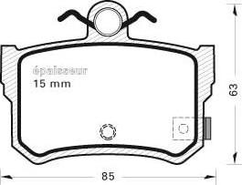MGA 524 - Тормозные колодки, дисковые, комплект autosila-amz.com