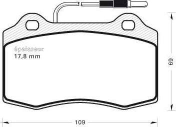 MGA 527 - Тормозные колодки, дисковые, комплект autosila-amz.com