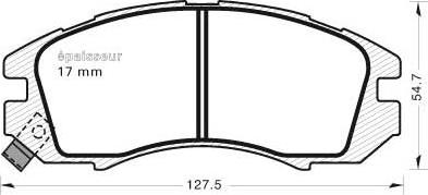 MGA 571 - Тормозные колодки, дисковые, комплект autosila-amz.com