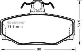 MGA 578 - Тормозные колодки, дисковые, комплект autosila-amz.com