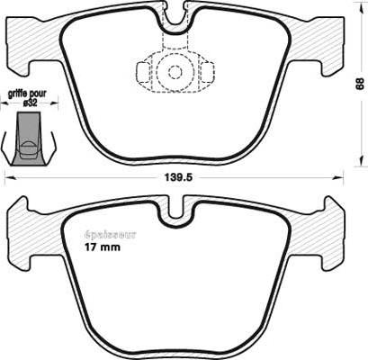 DJ Parts BP1888 - Тормозные колодки, дисковые, комплект autosila-amz.com