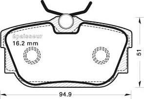 MGA 640 - Тормозные колодки, дисковые, комплект autosila-amz.com