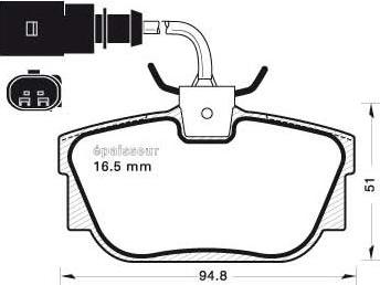 Triscan RH 2767 01 - Тормозные колодки, дисковые, комплект autosila-amz.com