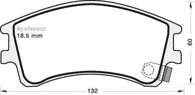 MGA 651 - Тормозные колодки, дисковые, комплект autosila-amz.com