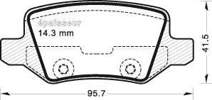 MGA 657 - Тормозные колодки, дисковые, комплект autosila-amz.com