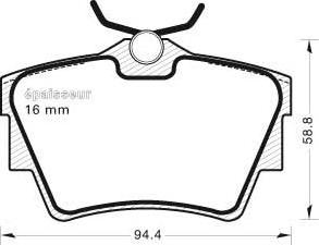 MGA 603 - Тормозные колодки, дисковые, комплект autosila-amz.com