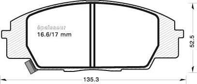 MGA 630 - Тормозные колодки, дисковые, комплект autosila-amz.com