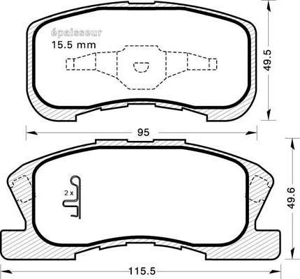 MGA 625 - Тормозные колодки, дисковые, комплект autosila-amz.com