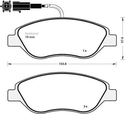 Textar 41106 18,4 05 - Тормозные колодки, дисковые, комплект autosila-amz.com