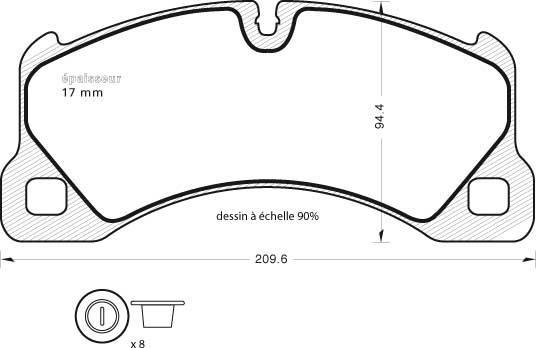 BENDIX 573618B - Тормозные колодки, дисковые, комплект autosila-amz.com