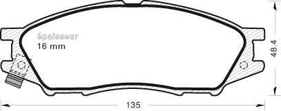 MGA 1041 - Тормозные колодки, дисковые, комплект autosila-amz.com