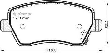 MGA 1063 - Тормозные колодки, дисковые, комплект autosila-amz.com