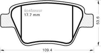 MGA 1015 - Тормозные колодки, дисковые, комплект autosila-amz.com