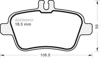 MGA 1085 - Тормозные колодки, дисковые, комплект autosila-amz.com