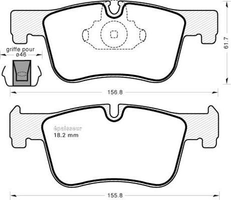 Triscan P2550601 - Тормозные колодки, дисковые, комплект autosila-amz.com