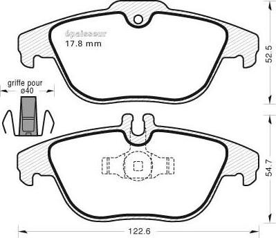 MGA 1075 - Тормозные колодки, дисковые, комплект autosila-amz.com