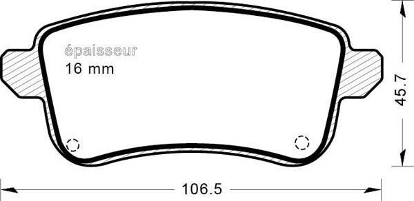 MGA 1191 - Тормозные колодки, дисковые, комплект autosila-amz.com