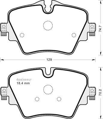 MGA 1193 - Тормозные колодки, дисковые, комплект autosila-amz.com