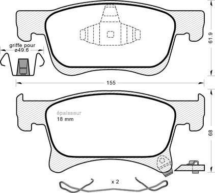 BSG BSG 65-200-049 - Тормозные колодки, дисковые, комплект autosila-amz.com