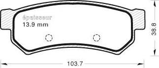 MGA 1105 - Тормозные колодки, дисковые, комплект autosila-amz.com