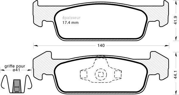 VEMA PE.0994.1 - Тормозные колодки, дисковые, комплект autosila-amz.com