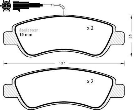 Opel 16 736 034 80 - Тормозные колодки, дисковые, комплект autosila-amz.com