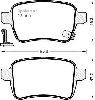 MGA 1171 - Тормозные колодки, дисковые, комплект autosila-amz.com