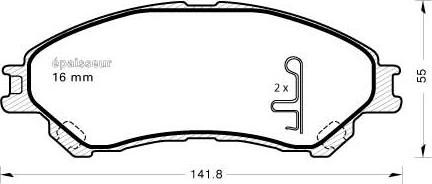 MGA 1173 - Тормозные колодки, дисковые, комплект autosila-amz.com