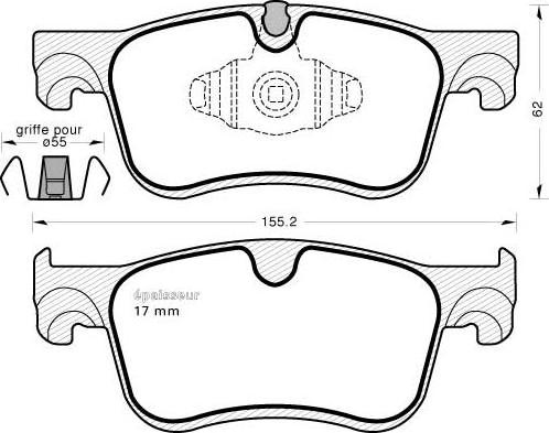 MGA 1172 - Тормозные колодки, дисковые, комплект autosila-amz.com