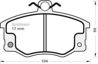 MGA 184 - Тормозные колодки, дисковые, комплект autosila-amz.com