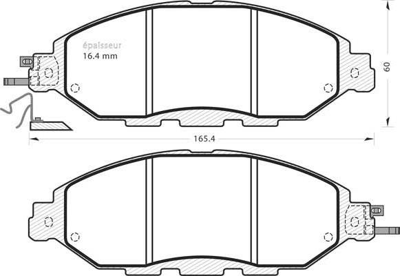 MGA 1368 - Тормозные колодки, дисковые, комплект autosila-amz.com