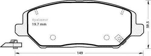 MGA 1307 - Тормозные колодки, дисковые, комплект autosila-amz.com