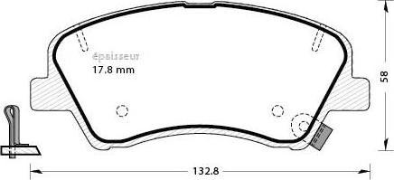 MGA 1313 - Тормозные колодки, дисковые, комплект autosila-amz.com