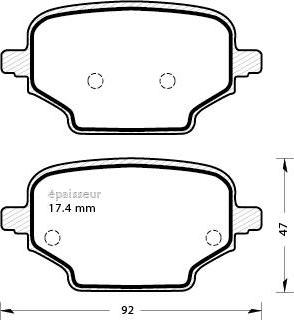 CAR PNT2612 - Тормозные колодки, дисковые, комплект autosila-amz.com