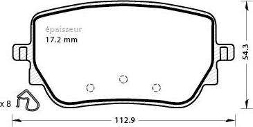 ATE LD3885 - Тормозные колодки, дисковые, комплект autosila-amz.com