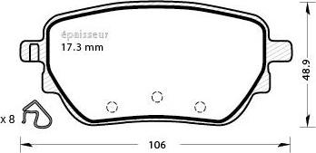 MGA 1325 - Тормозные колодки, дисковые, комплект autosila-amz.com