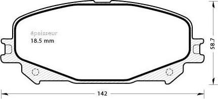 MGA 1298 - Тормозные колодки, дисковые, комплект autosila-amz.com