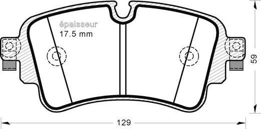 MGA 1247 - Тормозные колодки, дисковые, комплект autosila-amz.com