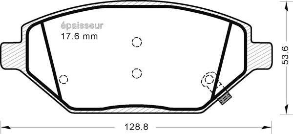 MGA 1255 - Тормозные колодки, дисковые, комплект autosila-amz.com